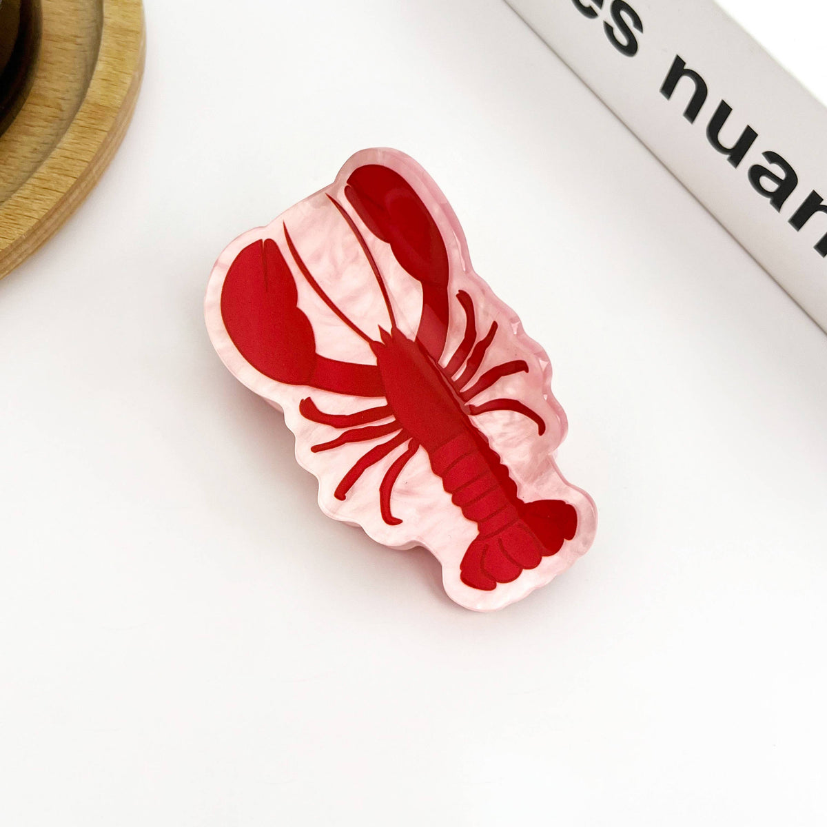 Red Lobster Hair Claw Clip, Ocean Hair Accessories