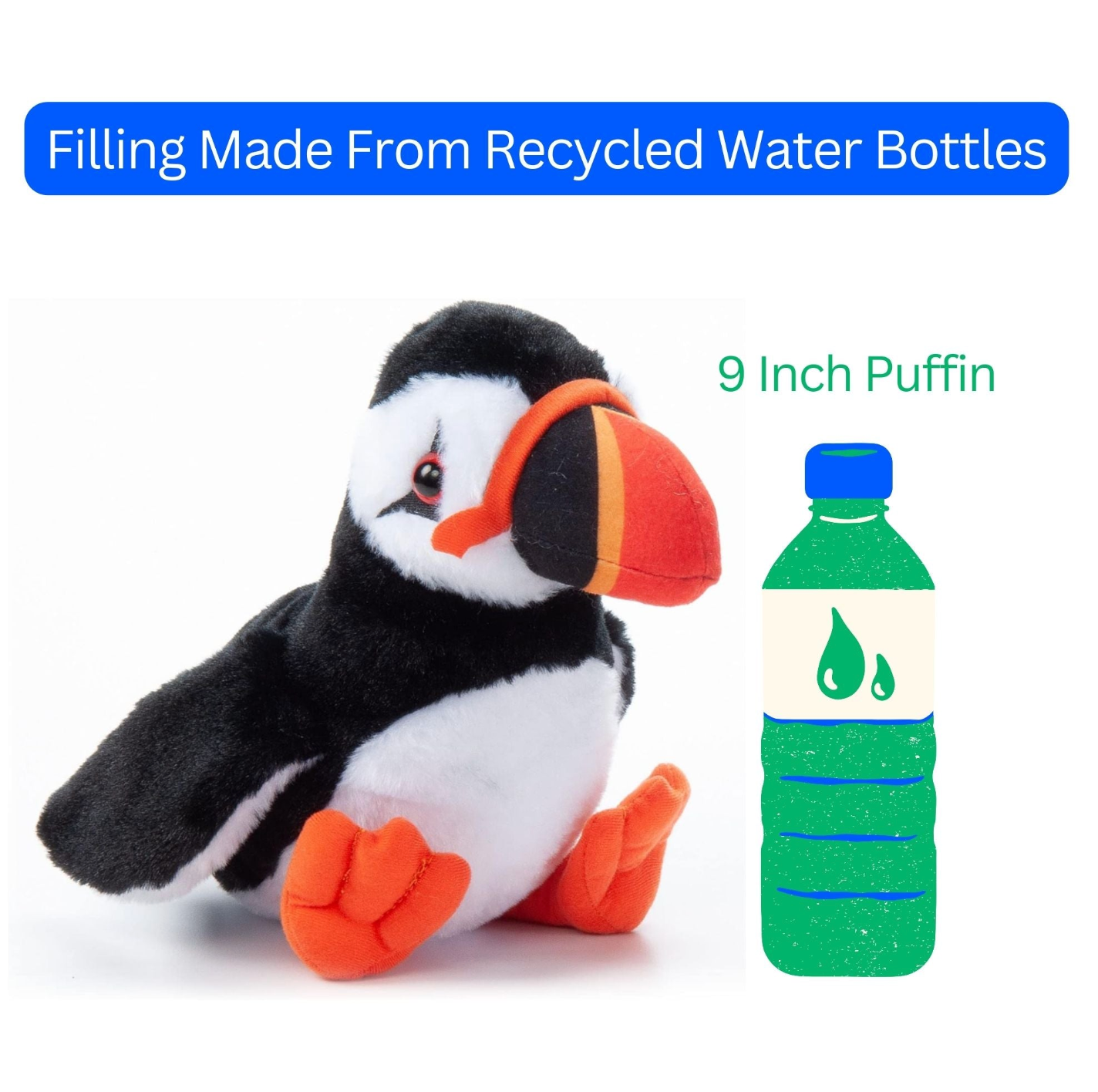 8" (20cm) Wild Onez Puffin Bird Wild Life