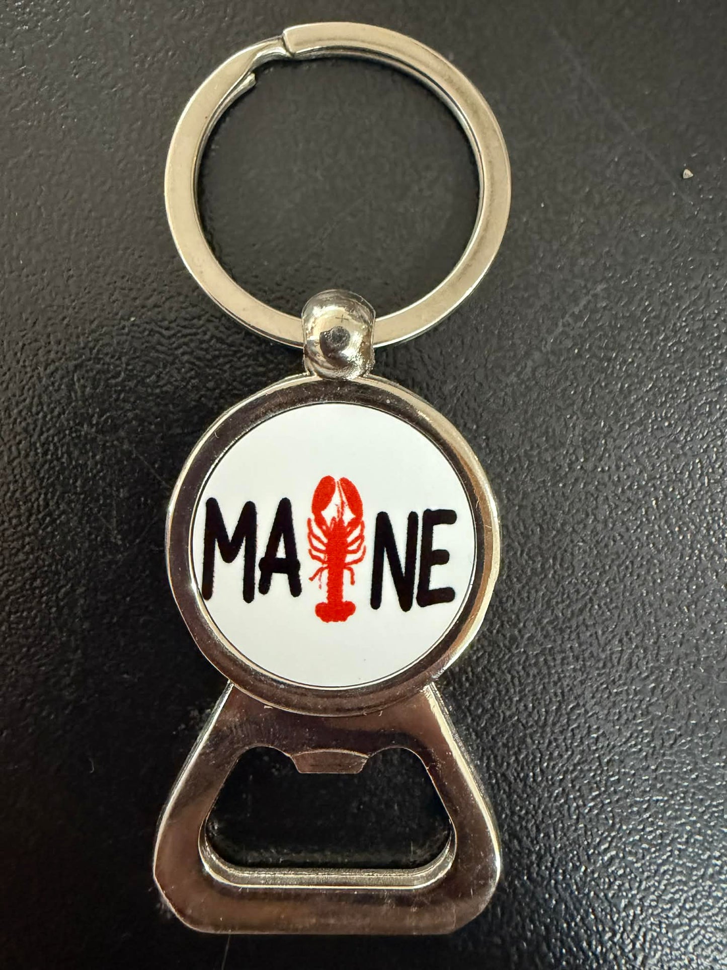 Maine themed keychain with bottle opener