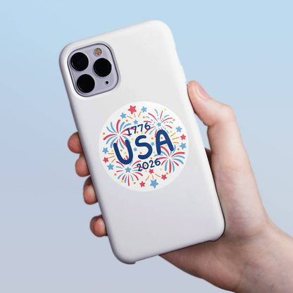 USA Fireworks Doodles 1776-2026 Vinyl Mini Sticker