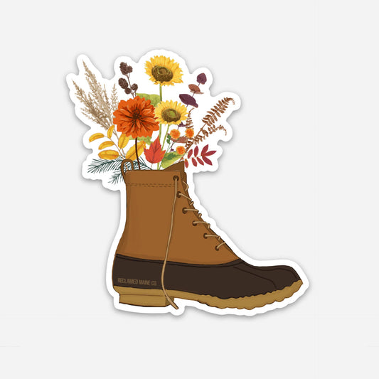 Fall Boot Bouquet Sticker | Fall Outdoorsy Sticker