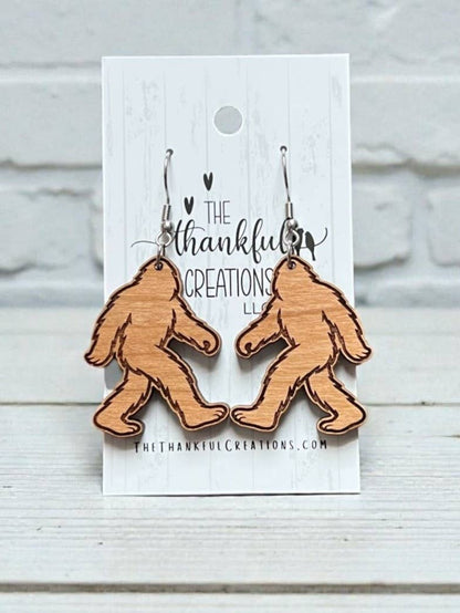 Bigfoot Sasquatch Handmade Earrings