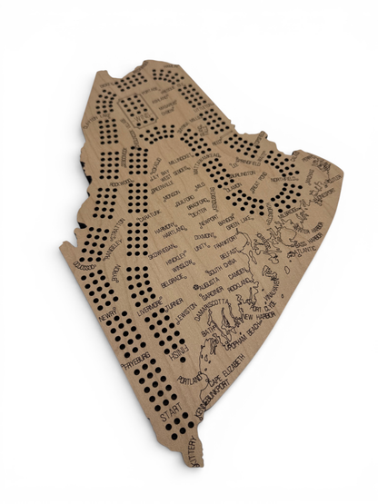 Maine Cribbage Board Set