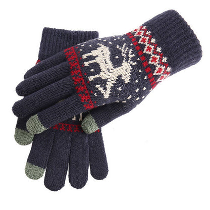 Reindeer  KNITTED WARM TOUCH SCREEN GLOVES