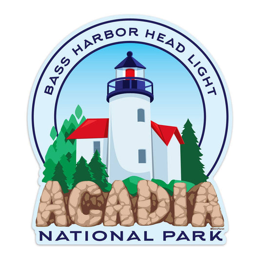 Maine Bass Head Harbor Lighthouse Mini Sticker 20 ct