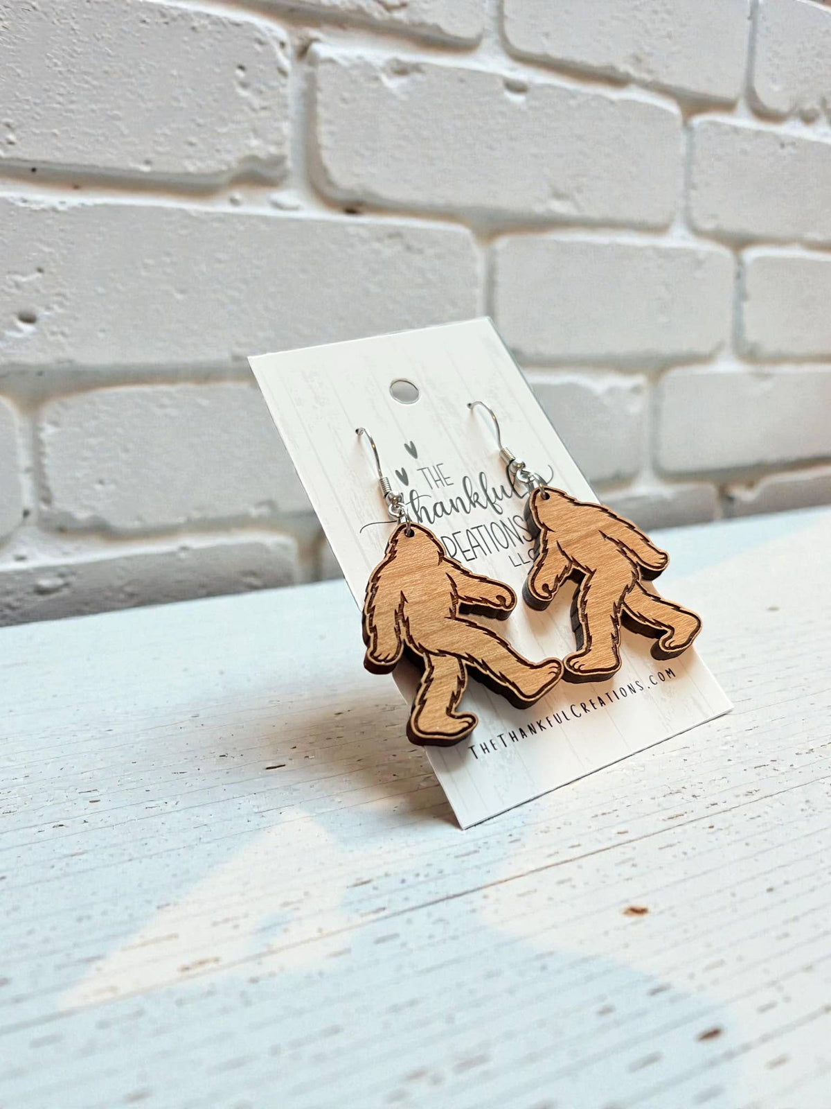 Bigfoot Sasquatch Handmade Earrings