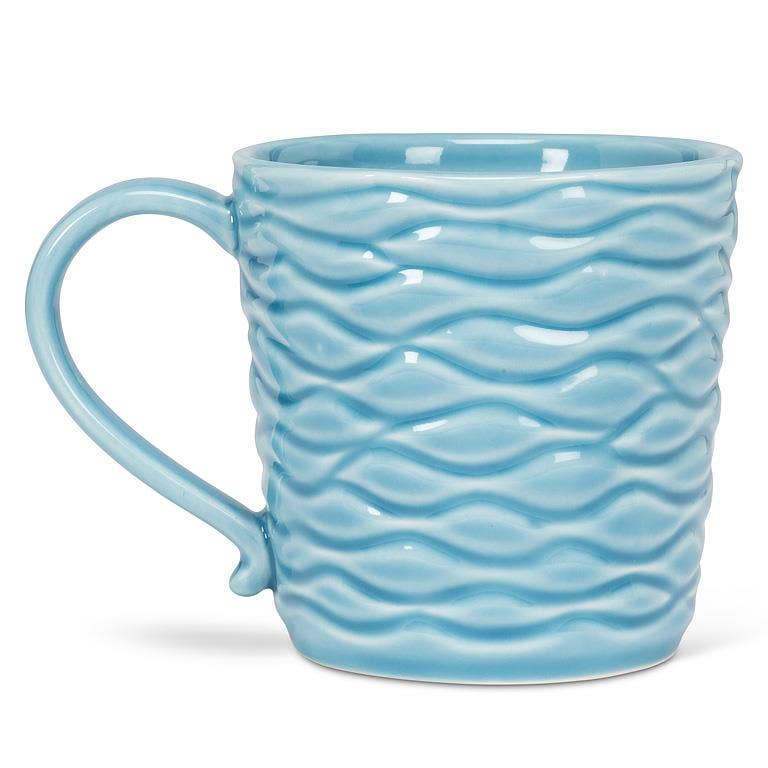 Wavy Mug with Loon-4"H(14oz)