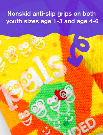 Chips & Guac Mismatched Non-Slip Kids Socks