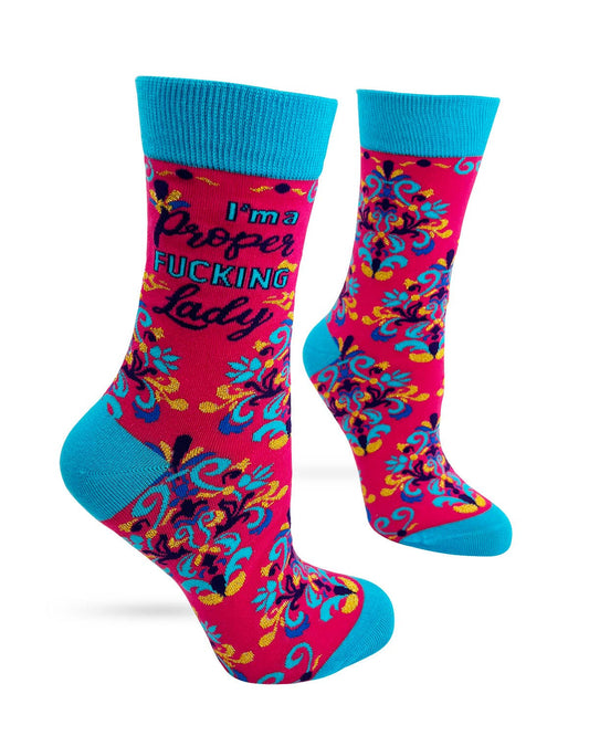 I'm a Proper Fucking Lady Women's Crew Socks