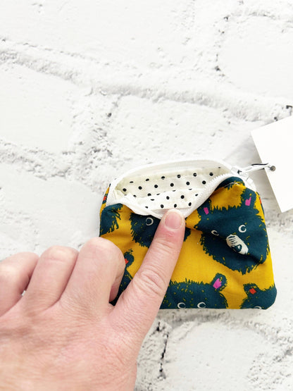 Small Fabric Pouch-Black Bears