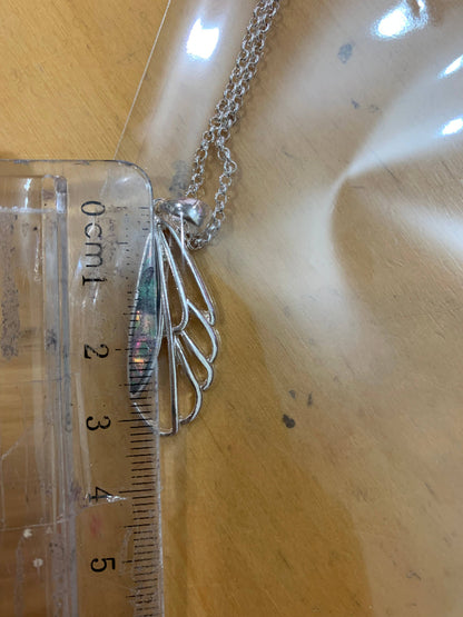 Small Dragonfly Wing Silver Abalone Necklace Set