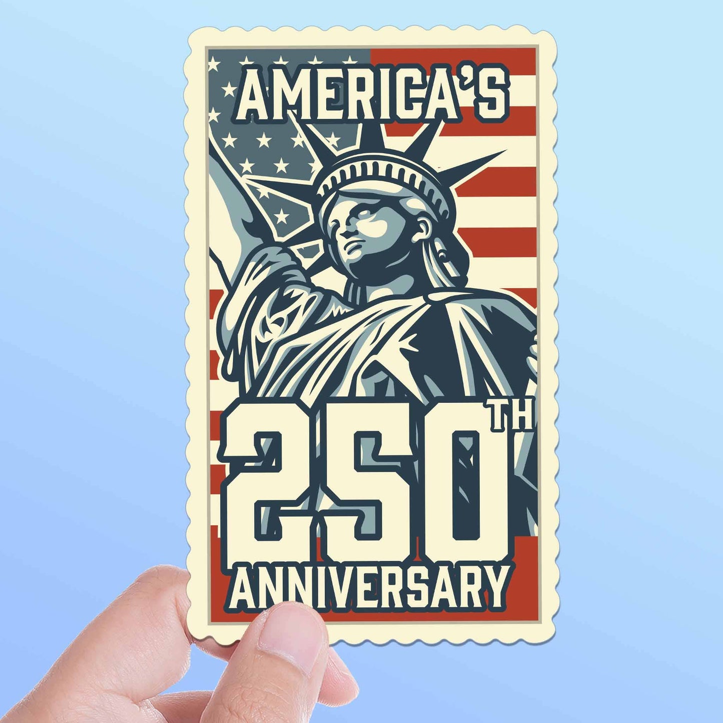 America's 250th Anniversary Stamp Sticker