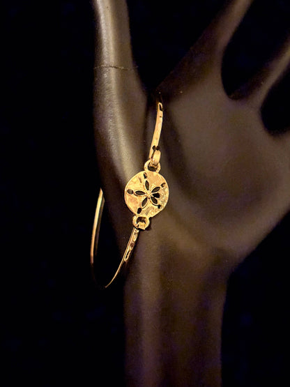 All Silver Sand Dollar Casting Bangle