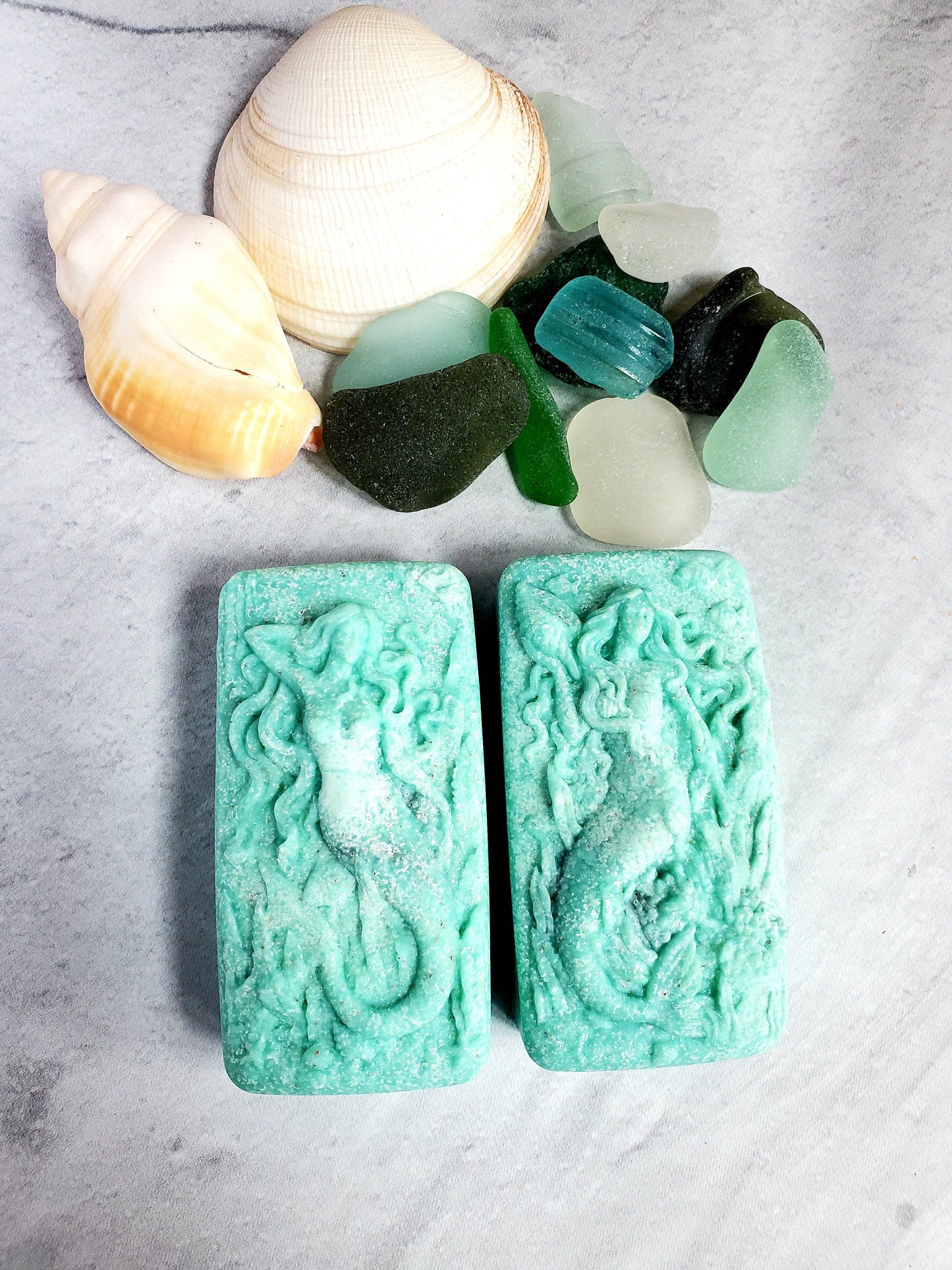 Sea Salt and Sea Glass Sea Glass Salt Soap