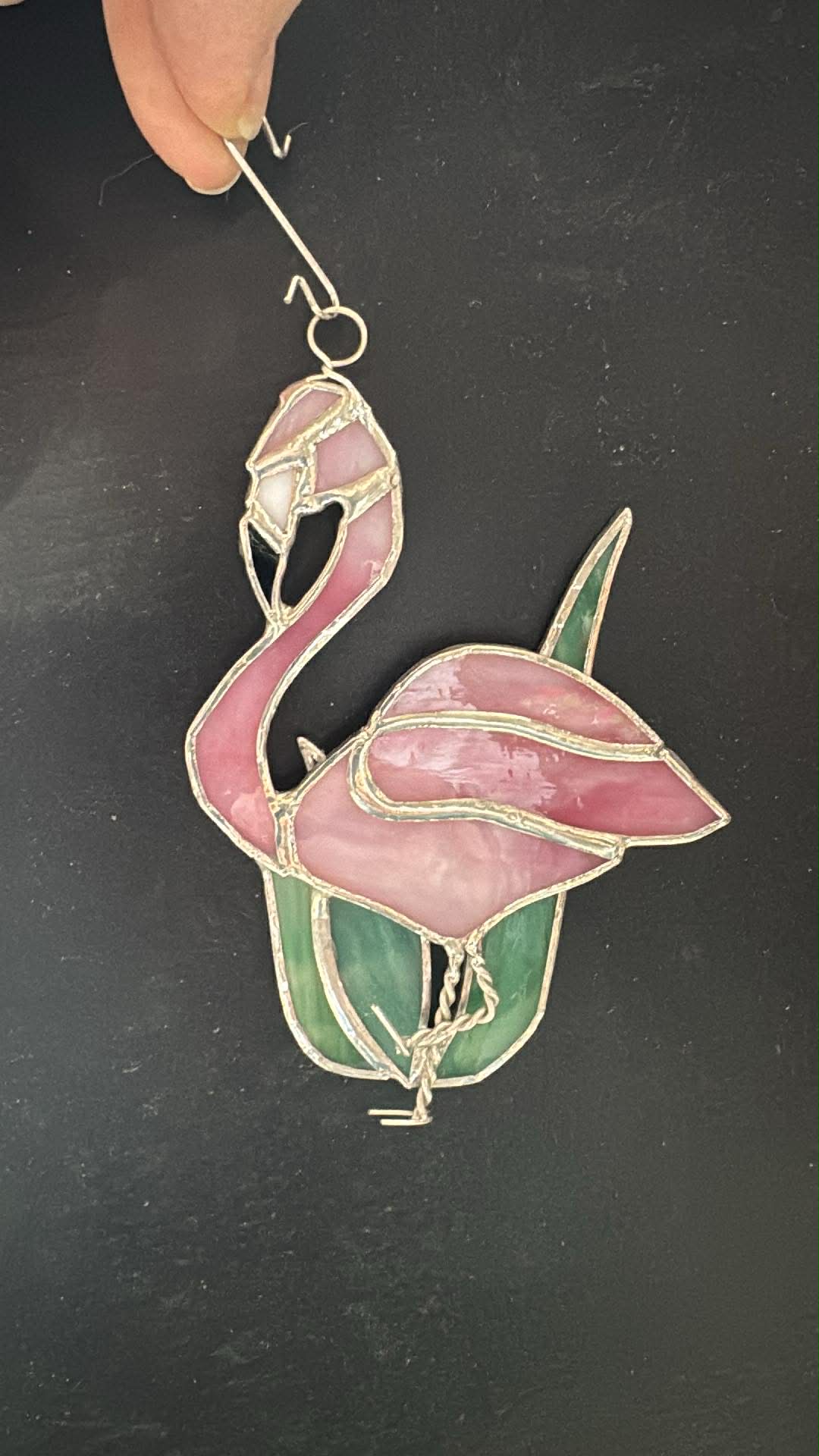 Cliff Flamingo Stained Glass
