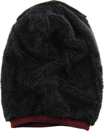 KBETHOS Thick Oversized Slouch Beanie Sherpa Fleece Lined: BLK