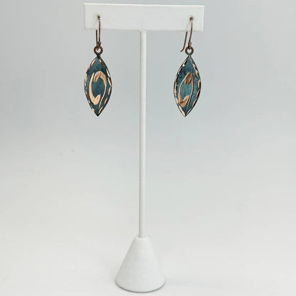 Patina Spiral of Spruce Earrings