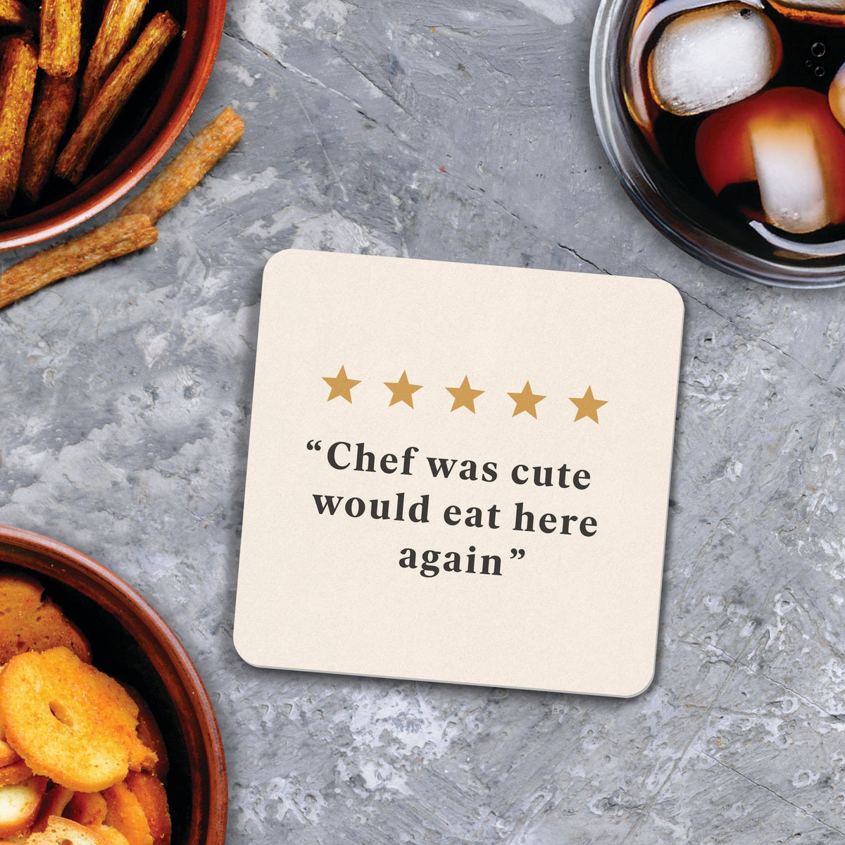 (5 Out Of 5 Stars) Chef Was Cute Coaster