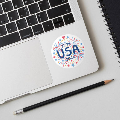 USA Fireworks Doodles 1776-2026 Vinyl Mini Sticker