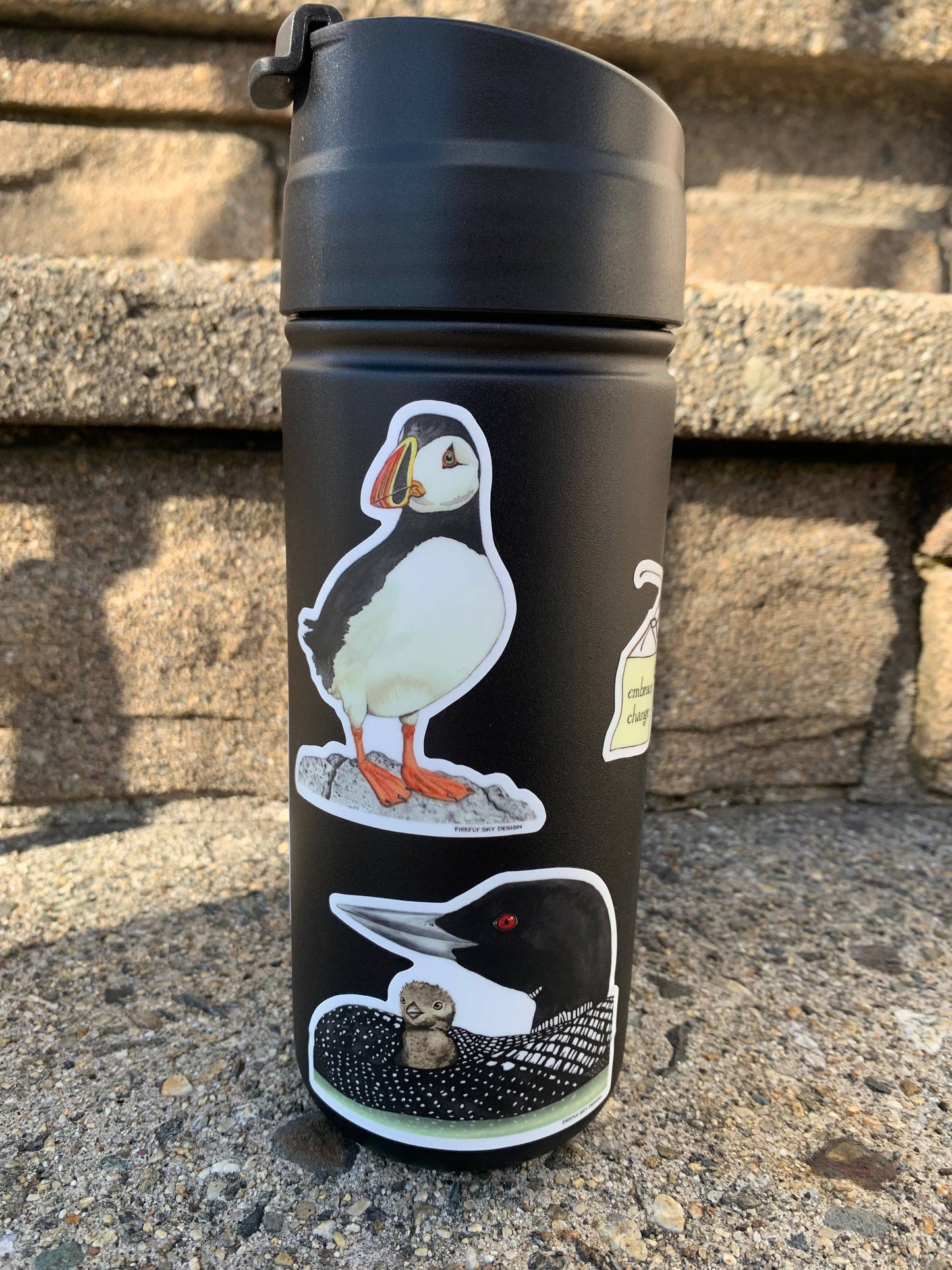 Serenity Puffin Die Cut Vinyl Sticker