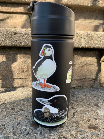 Serenity Puffin Die Cut Vinyl Sticker