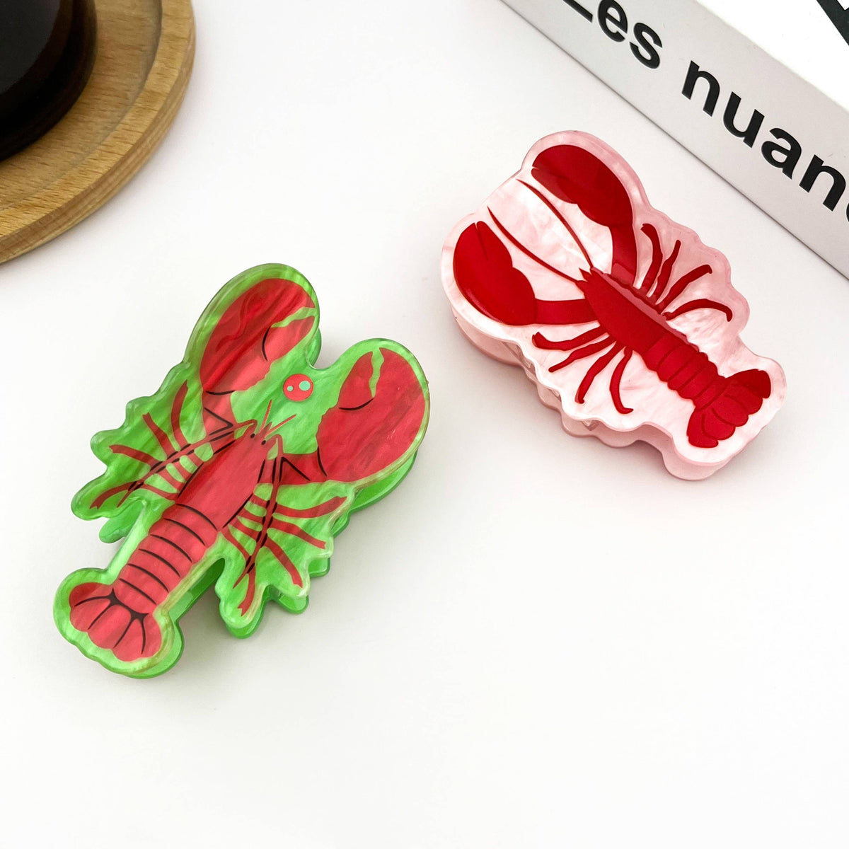 Red Lobster Hair Claw Clip, Ocean Hair Accessories