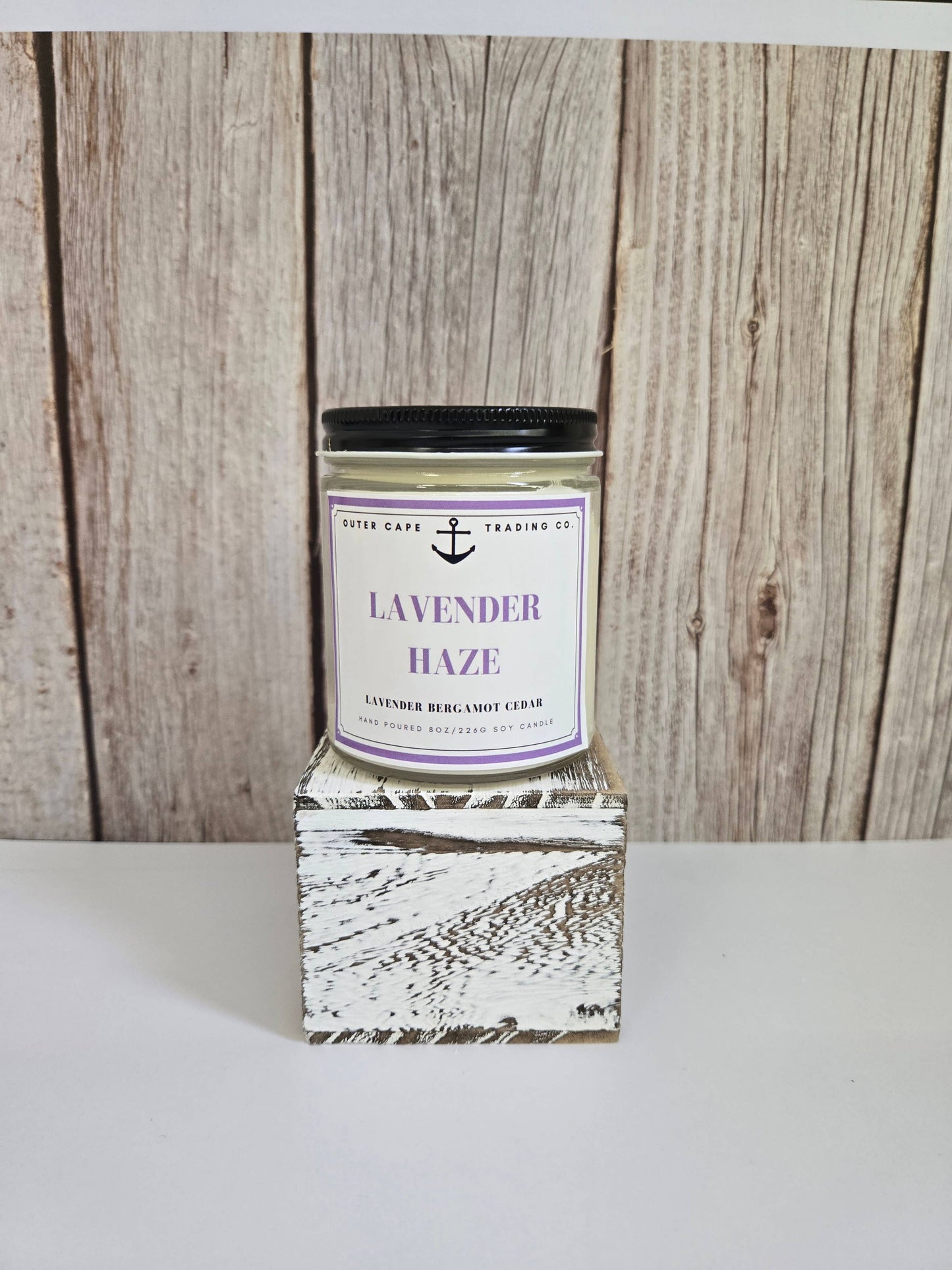 Lavender Haze Soy Wax Crackling Wooden Wick Candle