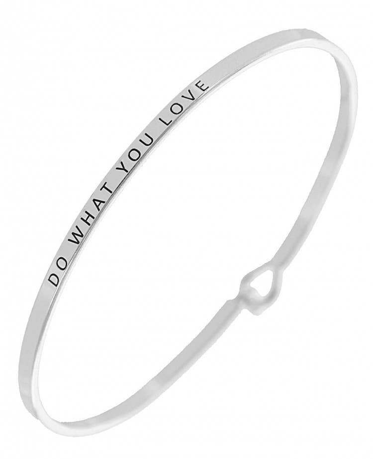 DO WHAT YOU LOVE 3mm Message Brass Bangle