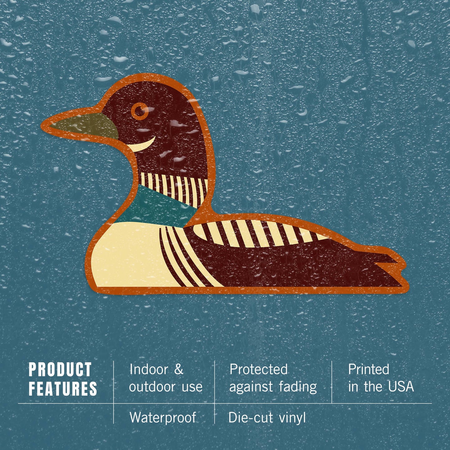 STICKERS Common Loon, Geometric