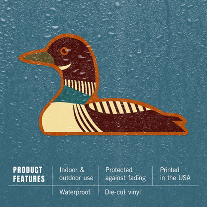 STICKERS Common Loon, Geometric
