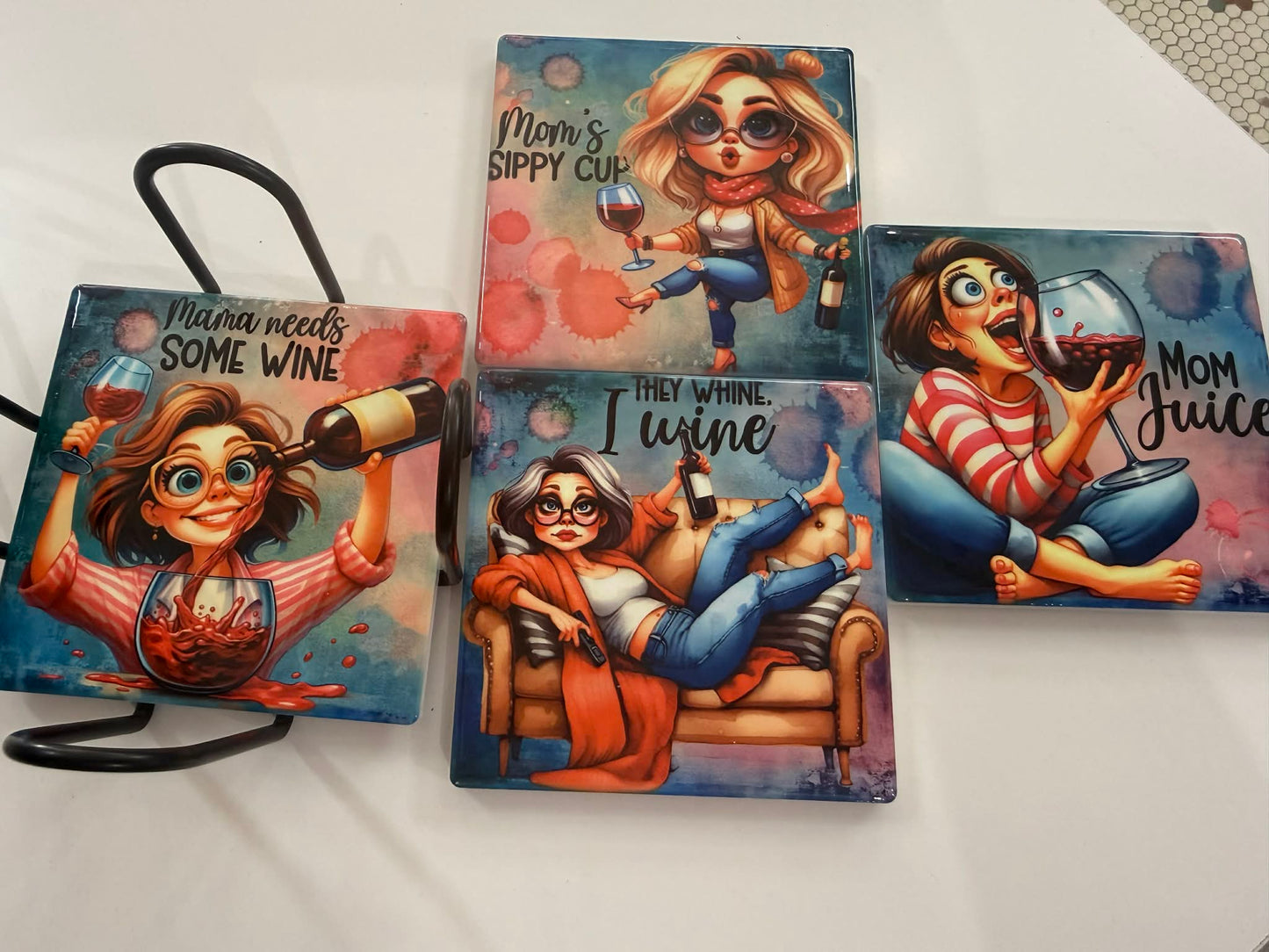 Set of 4 Funny Coasters