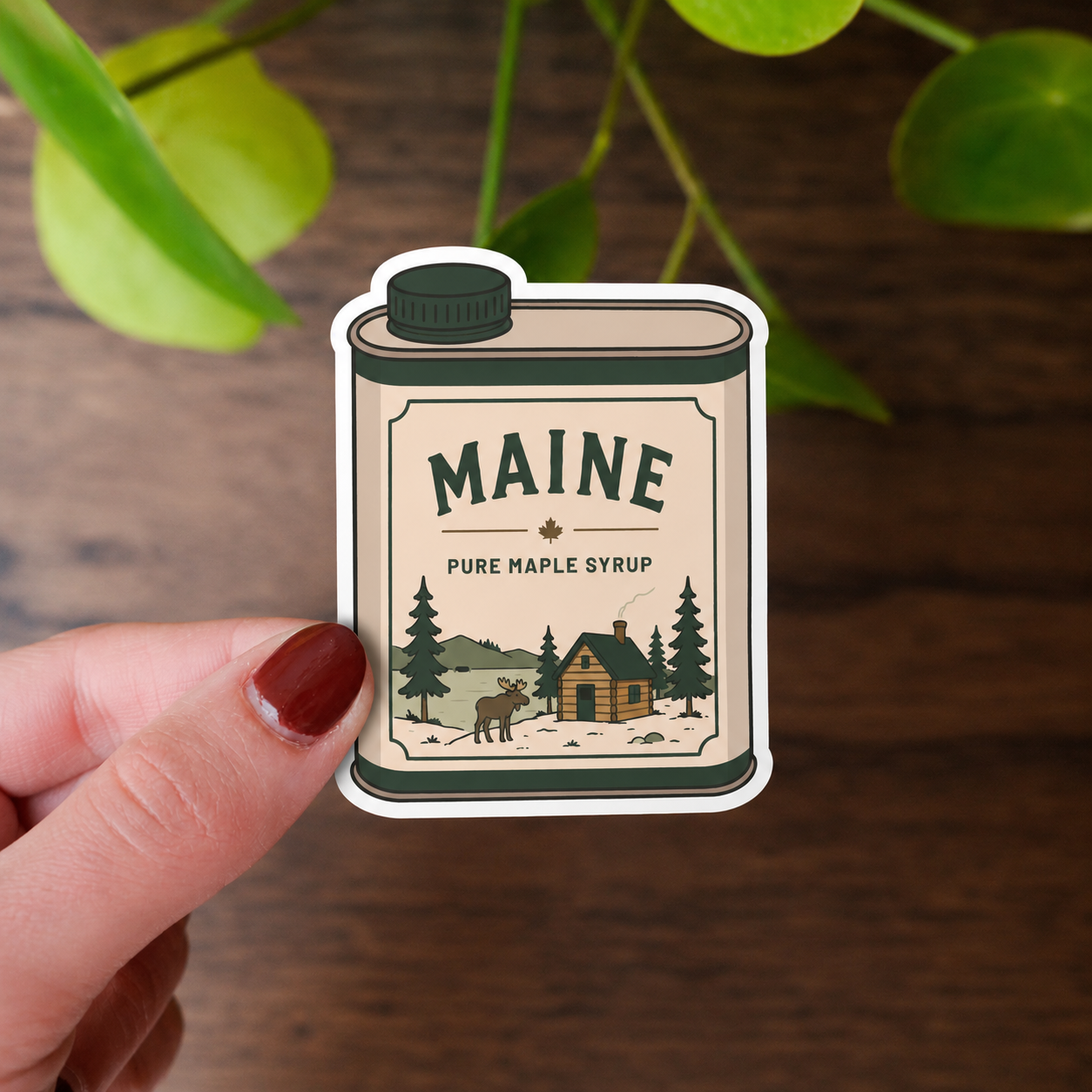 Vintage Maine Maple Syrup Sticker