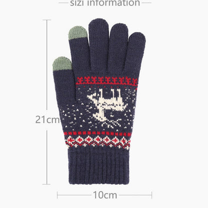 Reindeer  KNITTED WARM TOUCH SCREEN GLOVES