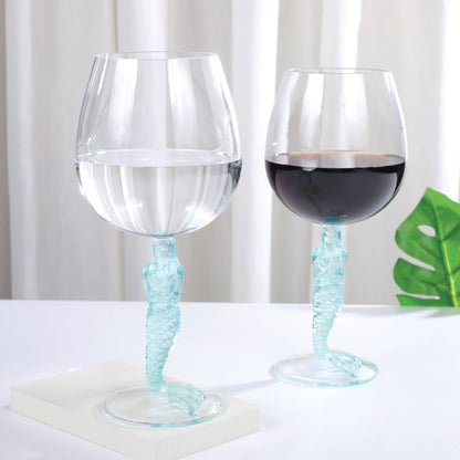Mermaid 17oz Acrylic Plastic Wine Glass