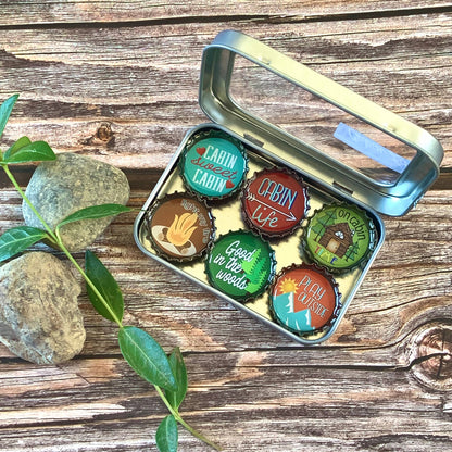 Cabin Life Magnets - Spring decor, Handmade & Eco-friendly