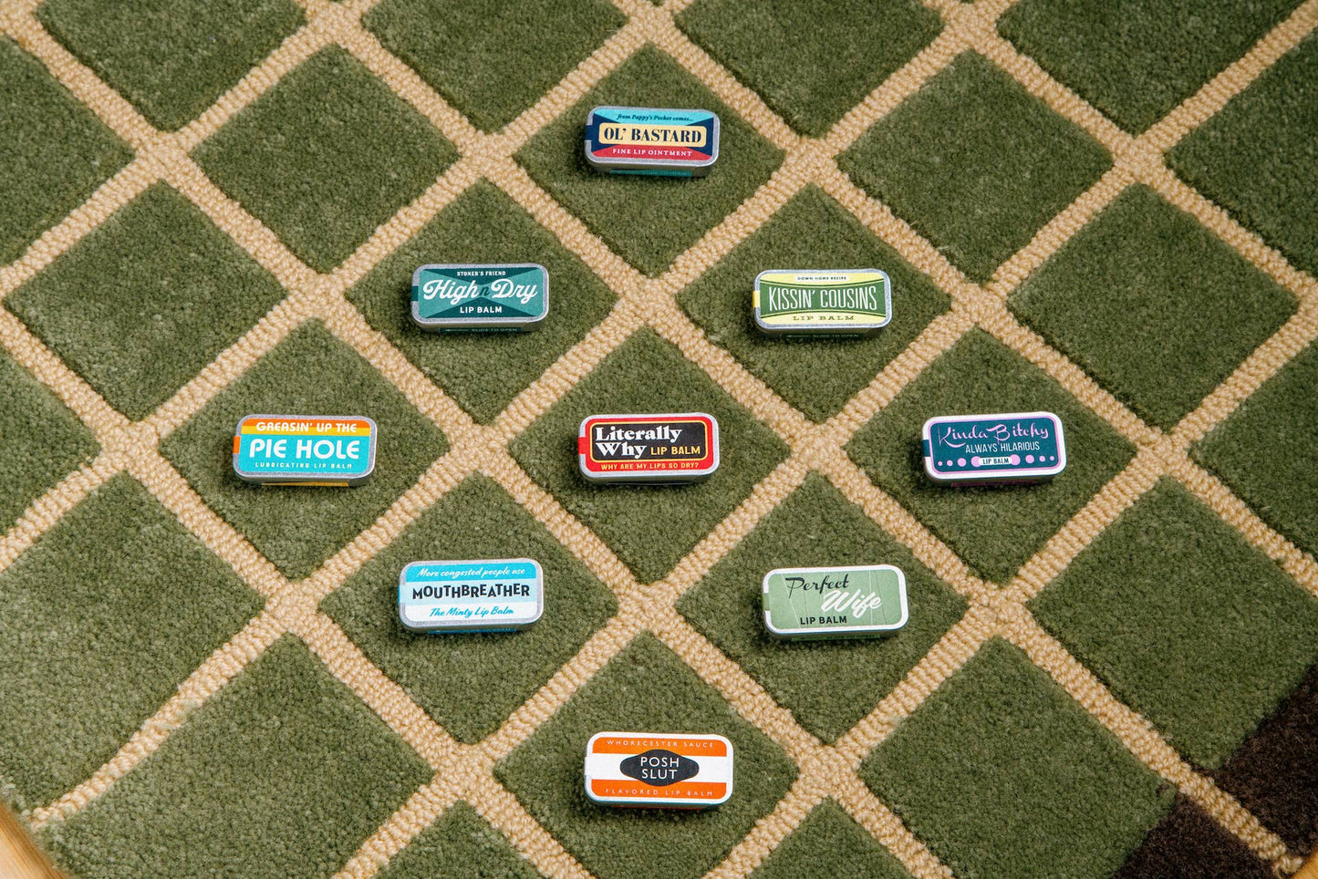 Whiskey River Lip Balm | Funny Old School Tin