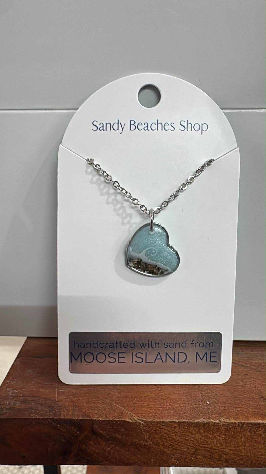Custom Sand Necklaces Silver