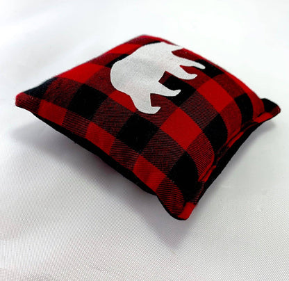 Balsam Fir Sachet - Red Black Check with White Applique