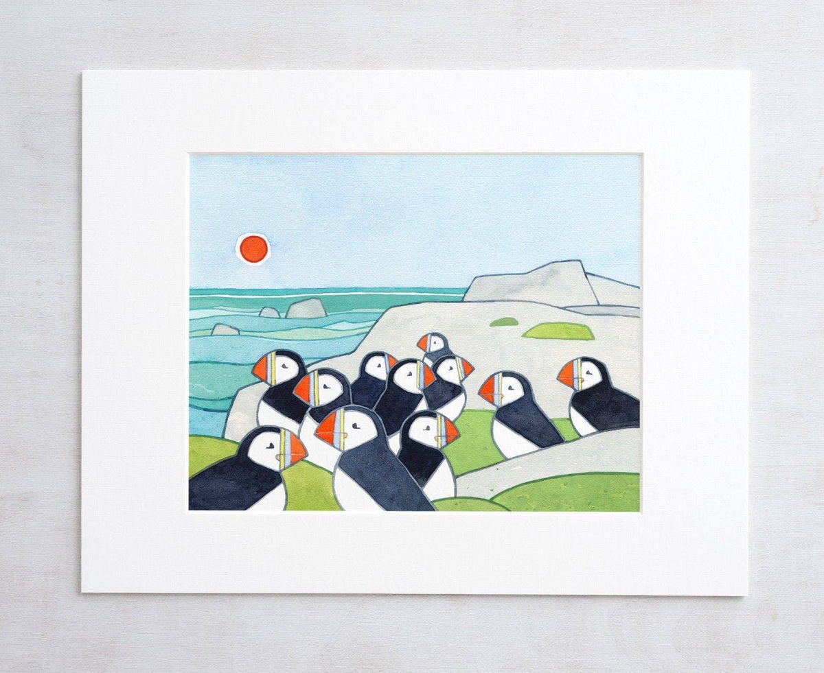 Puffin Colony Art Print II