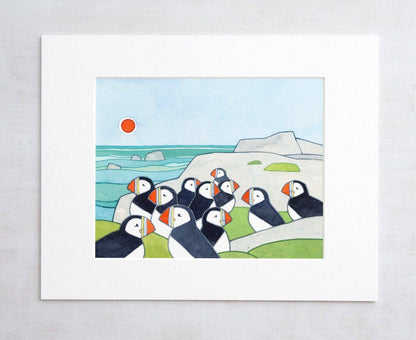 Puffin Colony Art Print II