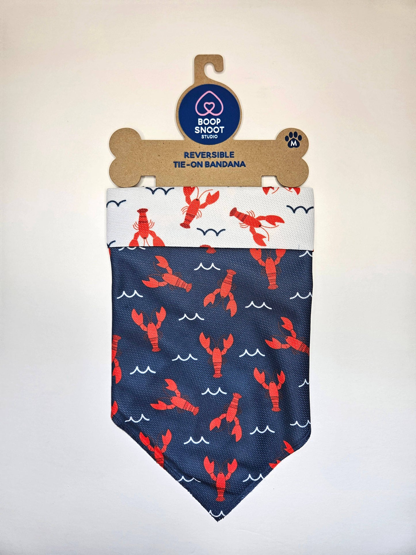 Lobster Reversible Dog Bandana