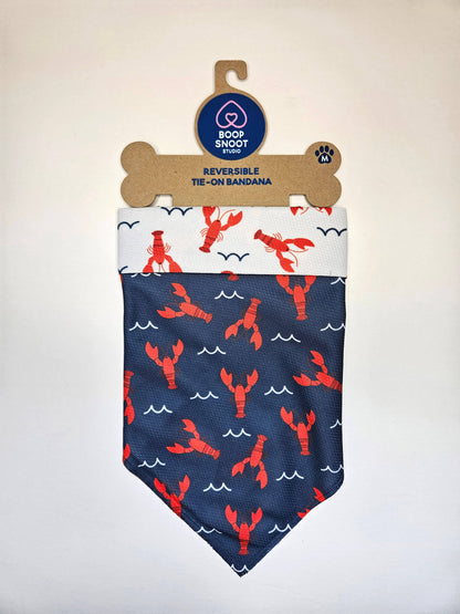 Lobster Reversible Dog Bandana