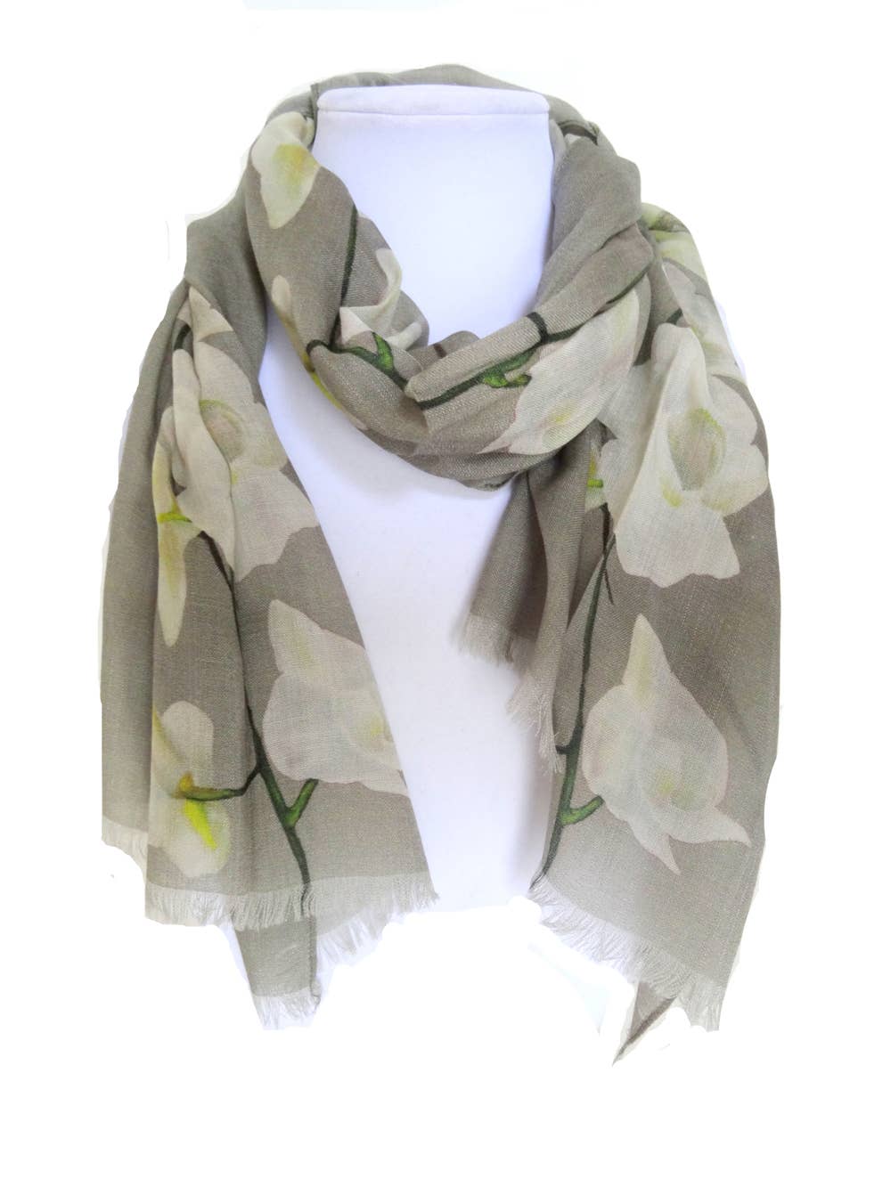 Wool Gray Scarf -  Warm Scarf - Garden Lover Scarf 15"x60"