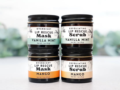 Lip Rescue Exfoliating Sugar Scrub 1oz Jar - Mango