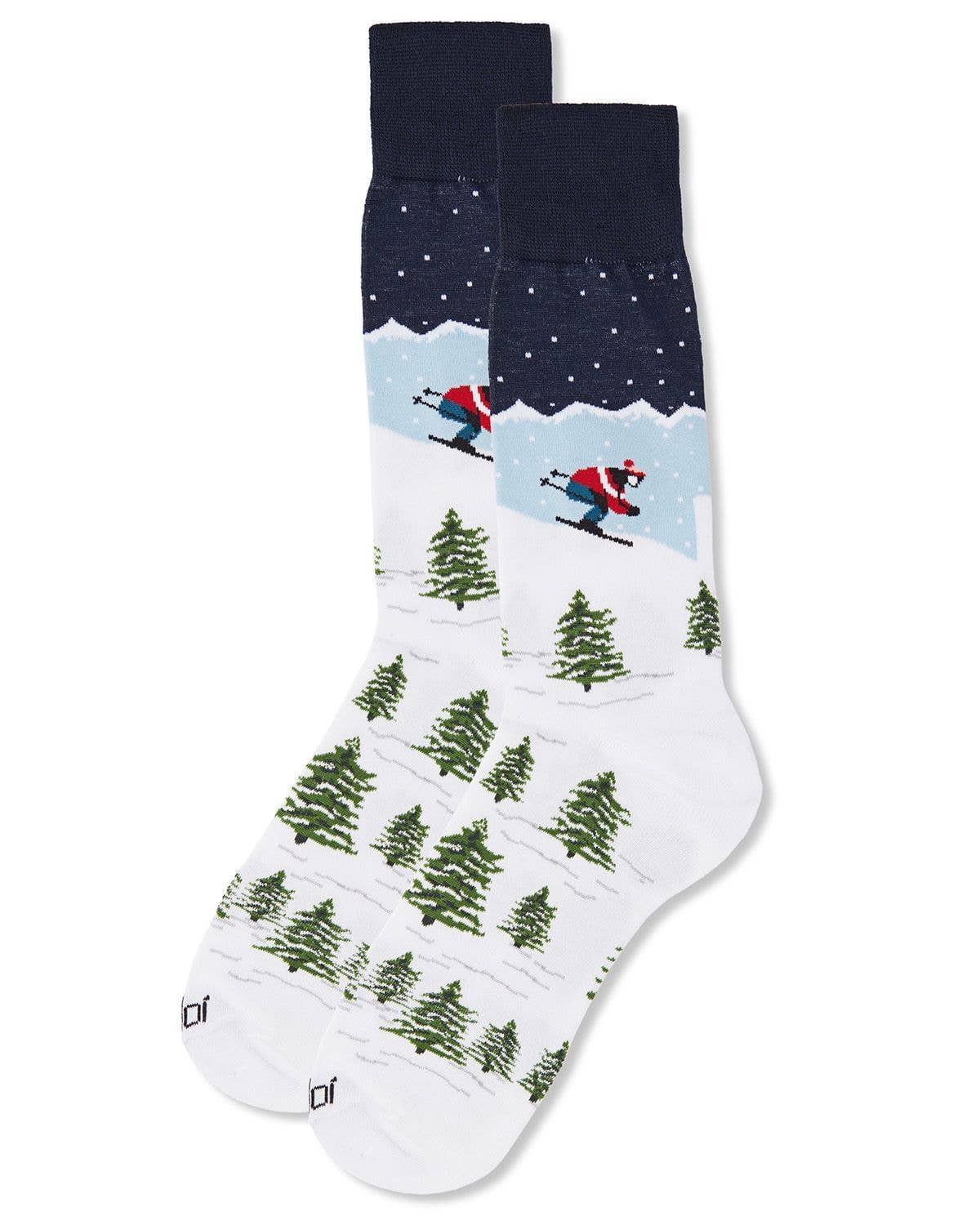 Mountain Skier Bamboo Men's Crew Socks