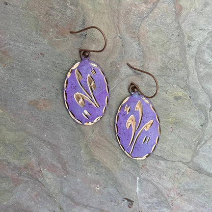 Patina Periwinkle Bloom Earrings