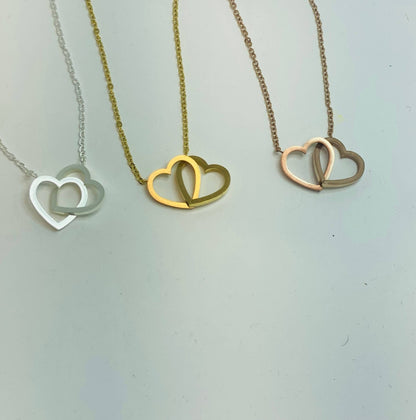 Best Friend Necklace, Best Friend Gift, Heart Jewelry: Silver