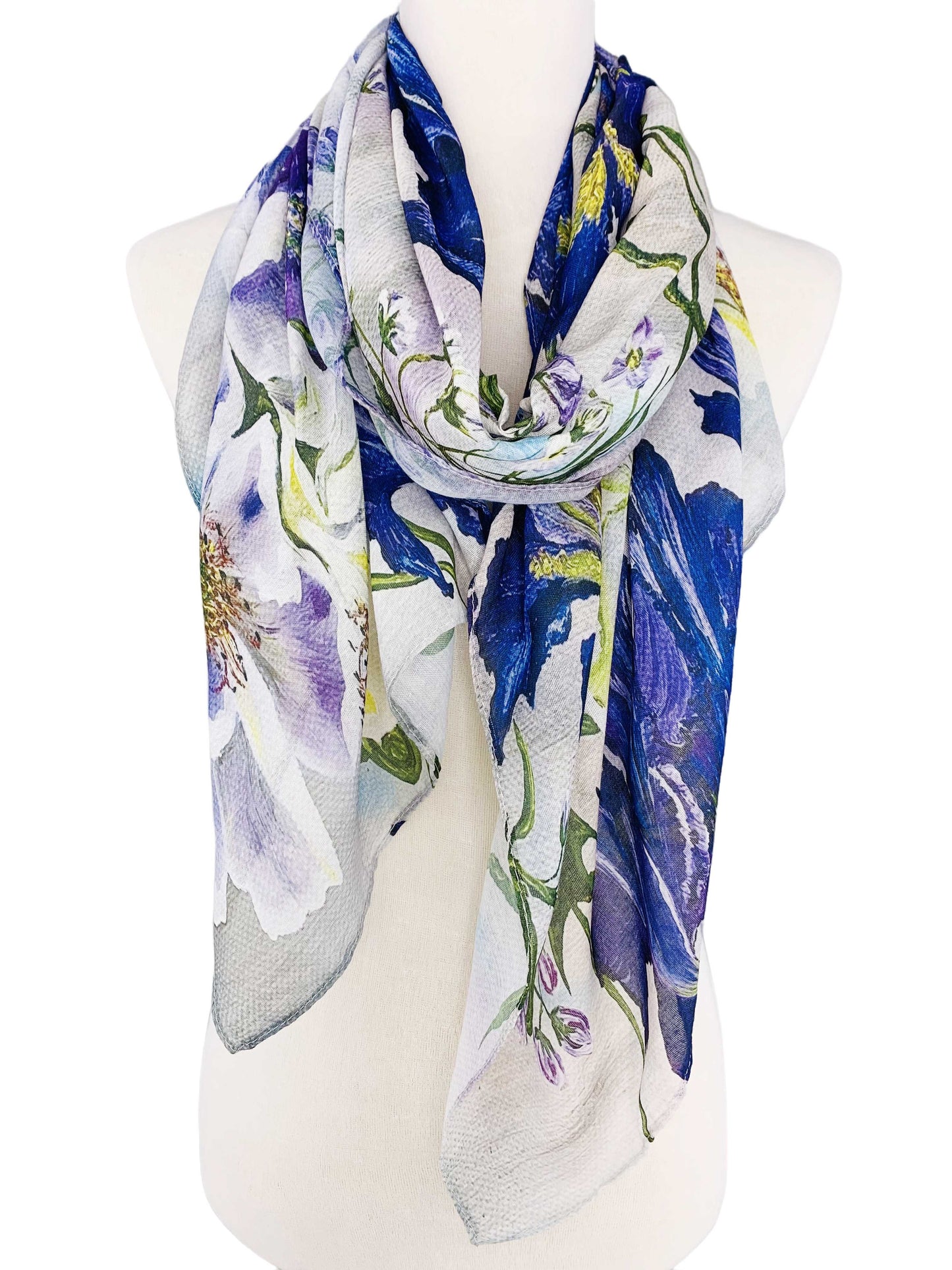 JC071120 Purple-Multi Floral Scarf