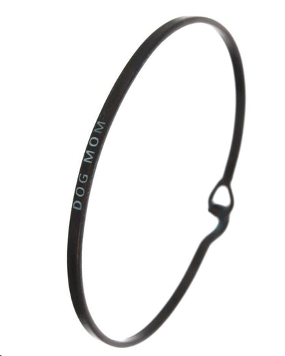 DOG MOM_3mm Inspired Mother Message Brass Bangle