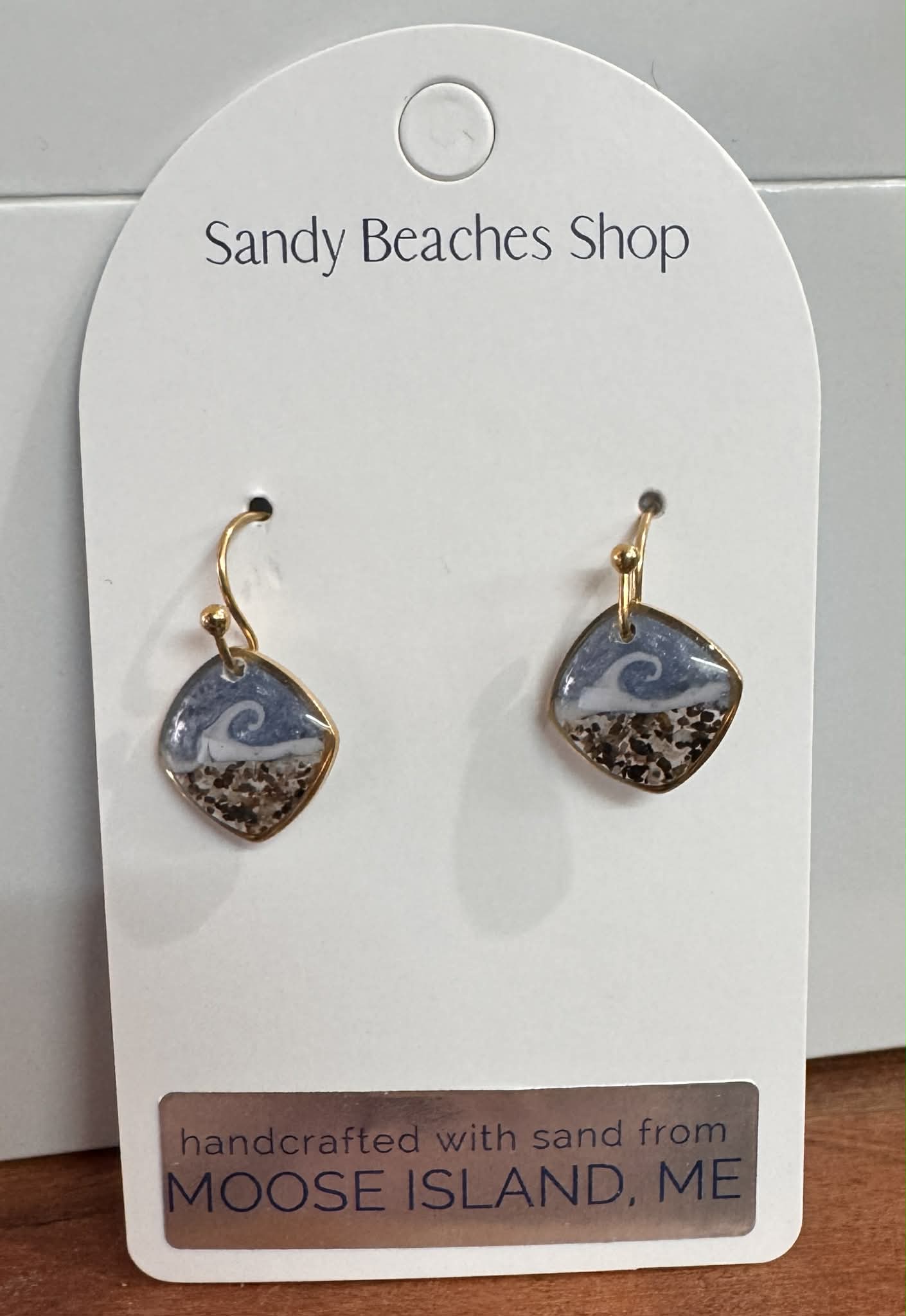 Custom Sand Filled Earrings-Gold